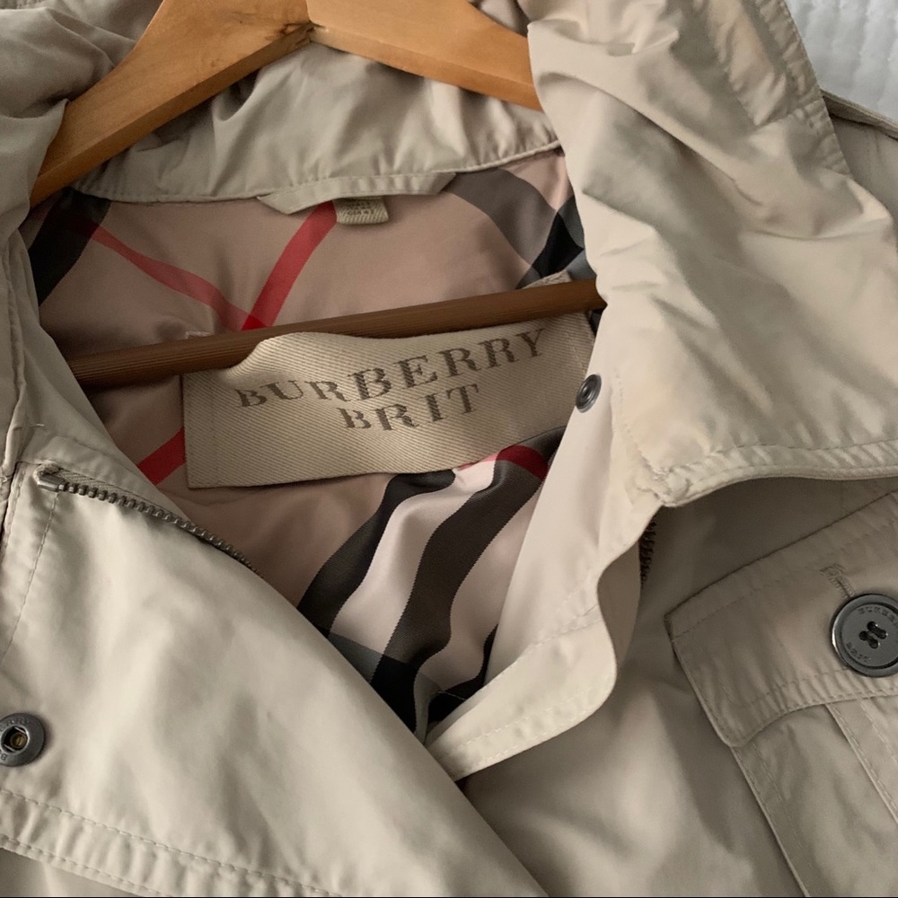 Burberry Brit Trench Rain Check Coat